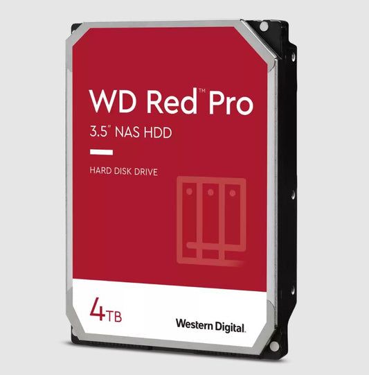 WD Red Pro 4TB 3.5" NAS Hard Drive, SATA 6 Gb/s, ITR 267 MB/s, 7200RPM, 256MB Cache, CMR Tech, 3.5-inchFORM FACTOR, 5yrs wty