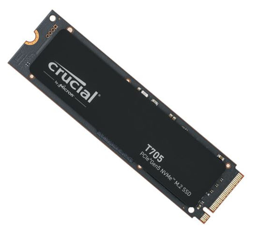 Crucial T705 1TB Gen5 NVMe SSD - 13600/10200 MB/s R/W 600TBW 1400K IOPs 1.5M hrs MTTF DirectStorage for Intel 14th Gen  AMD Ryzen ~CT1000T700SSD3