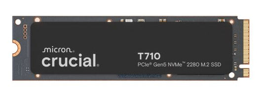 Crucial T710 2TB PCIe Gen5 NVMe 2280 SSD - 14500/13800 MB/s R/W 1200TBW 1500K IOPs 1.5M hrs MTTF with DirectStorage for Intel  AMD