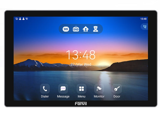Fanvil i507W Indoor SIP Station, 6 SIP Lines, PoE, 10.1" Colour Touch Screen, Android 9.0, Dual-Band Wi-Fi, ONVIF, Alarm Inputs, Remote Unlock, 2Yr Wa