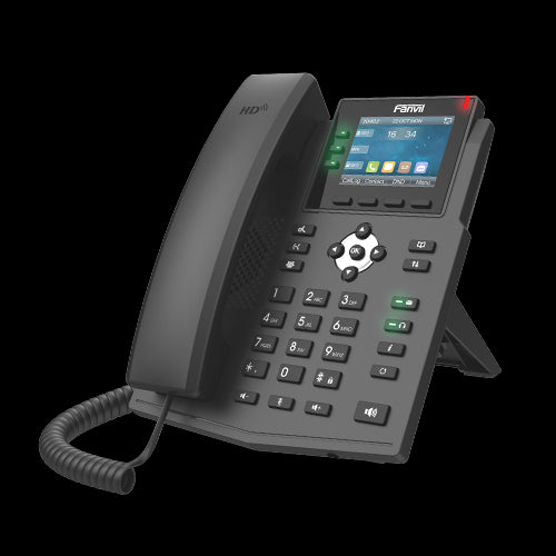 Fanvil X3U Pro Enterprise IP Phone - 2.8" Colour Screen, 3 Lines, No DSS Buttons, Dual Gigabit NIC, HD Audio Quality, 6 SIP Lines, PoE *LS*