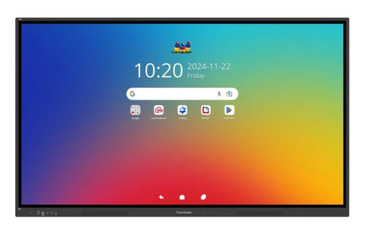 ViewSonic ViewBoard IFP7534 EDLA Certified ViewBoard 75” 4K Interactive Display, 20% better power efficiency, Android 14 Quad-core CPU  microSD port