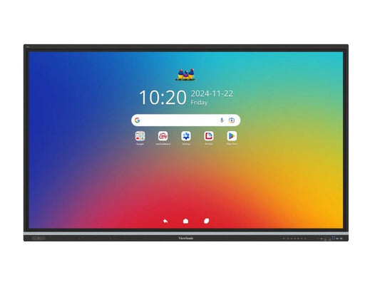 ViewSonic IFP7551 75" 4K Interactive Display, EDLA Certified, Android 14, 50-Point Touch, NFC, 70W Audio, myViewBoard Software