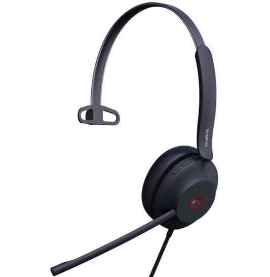 Yealink UH35 Mono Teams USB-C/A Wired Headset, Microsoft Teams  UC Certified, Dual Noise-Canceling Microphones USB-A / 35mm Speaker, Lightweight