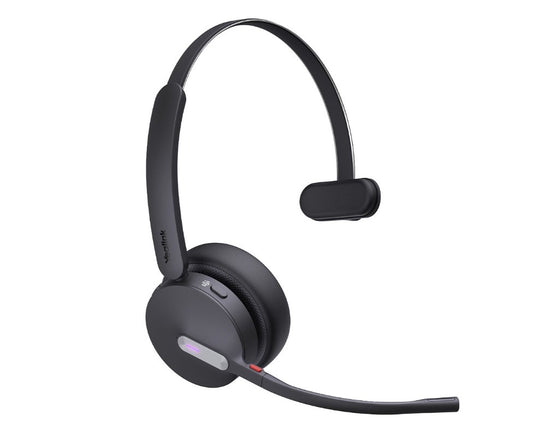 Yealink WH64 Hybrid Mono with Charging Stand DECT Wireless Headset, DECT  Bluetooth Hybrid Wireless 3-Mic Noise Cancellation, Dongle WDD60