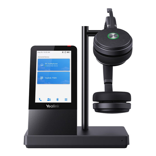 Yealink WH66 Dual UC DECT Wireless Headset,UC Workstation,HDVoice, 2-Mic Noise Cancellation330° Adjustable, Leather Ear Cushions,TeamsZoom Certified