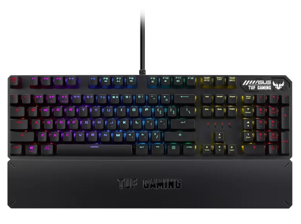 ASUS RA05 TUF GAMING K3/RD/US/ Tactile Mechanical Keyboard NKRO, 8 Programmable Macro Keys, Backlight Keys Aura Sync RGB LED