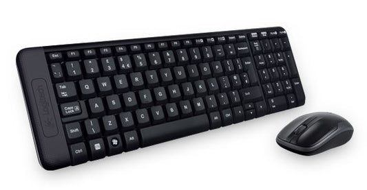 Logitech MK220 Wireless Keyboard  Mouse Combo Much smaller design, same keys 2.4 GHz 128-bit AES encryption Fewer battery hassles