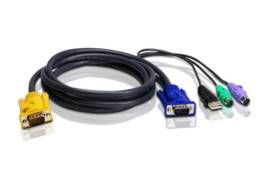 Aten KVM Cable 1.8m with USB  PS/2 to 3in1 SPHD