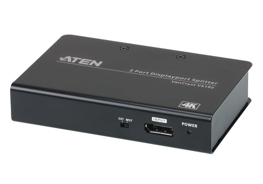 Aten Video Splitter 2 Port DisplayPort 4K Splitter, 4096x2160 / 3840x2160@60Hz, Supports Extend Mode  Split Mode