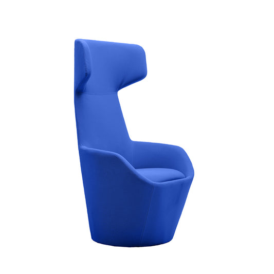 LDR Focus Ultra Chair–High-back lounge chair with ergonomic design, fabric upholstery,wide headrestcurved armrests.Waiting Rooms/Huddle Space,Blue