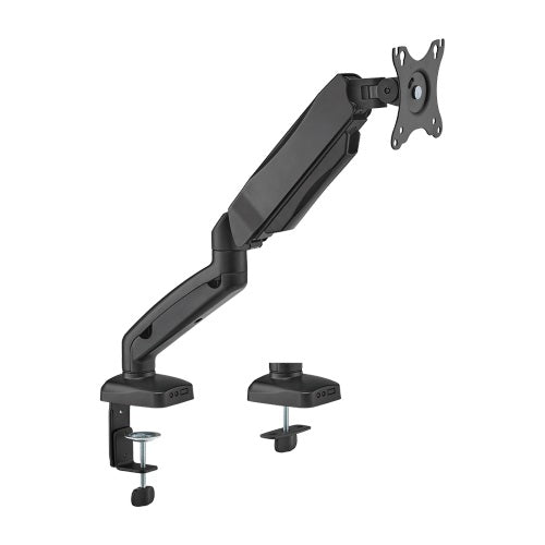 Brateck Economy Single Screen Spring-Assisted Monitor Arm Fit Most 17"-32" Monitor Up to 9 kg VESA 75x75/100x100, Matte Black