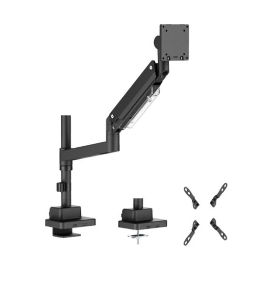 Brateck LDT80-C012P Super Heavy-Duty Pole-Mounted Gas Spring Monitor Arm, Matte Black, Fit Screen Size:	24"-57" Up to 27 KG
