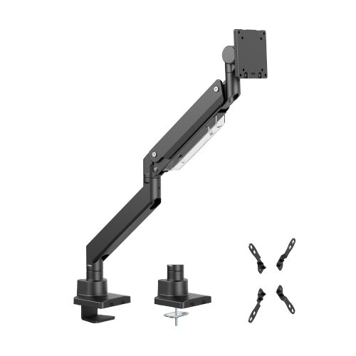 Brateck LDT80-C012 SUPER HEAVY-DUTY GAS SPRING MONITOR ARM For most 17"~57" Monitors, Fit Curved Monitor, Matte Black