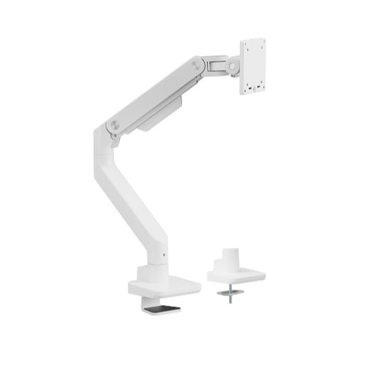 Brateck LDT81-C012-W NOTEWORTHY HEAVY-DUTY GAS SPRING MONITOR ARM For most 17"~49" Monitors, Fine Texture White (LS)
