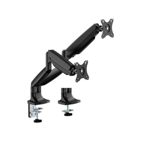 Brateck LDT82-C024-BK DUAL SCREEN HEAVY-DUTY GAS SPRING MONITOR ARM For most 17"~35" Monitors, Matte Black