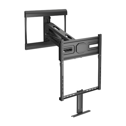 Brateck Premium Pull Down Mantel TV Wall Mount For 65"-85" up to 45KG, Fit Curved TV,  Matte Black,  587x650x1098mm (LS)