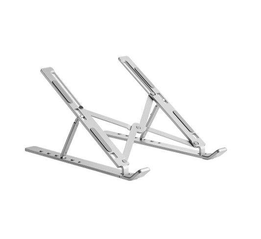 Brateck LPS03-3-03 PORTABLE 6-LEVEL ADJUSTABLE ALUMINUM LAPTOP RISER  For most 11”-15” laptops, tablets and more (Silver) (LS)