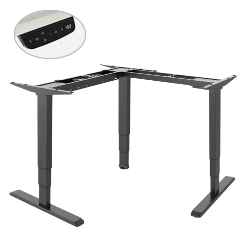 Brateck Triple Motor L-Shape Electric Sit-Stand Desk (Frame only) Three Stage Column 40X80?46X86?52X92mm (LS)