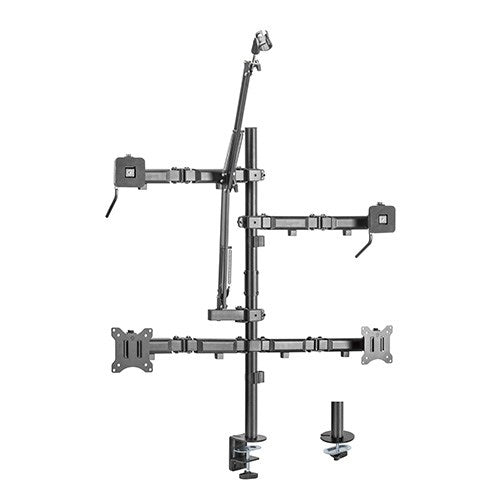 Brateck Dual-Monitor All-in-One Studio Setup Desktop Mount Fit17"-32" Weight Capacity Up to 9kg, Fit Curved Monitor (LS)