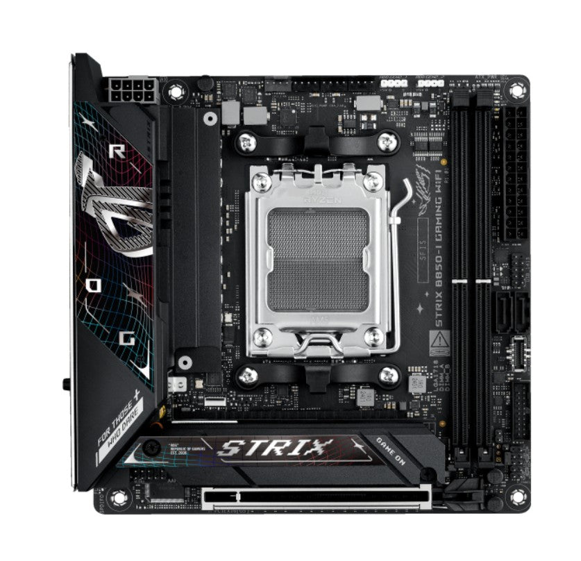 ASUS AMD ROG STRIX B850-I GAMING WIFI (AM5) Mini-ITX Motherboard 2x DDR5 96GB, 1x PCIe 5.0 x16 slot, 4 xM.2 slots, 2x SATA, Wi-Fi 7,  Intel 2.5Gb