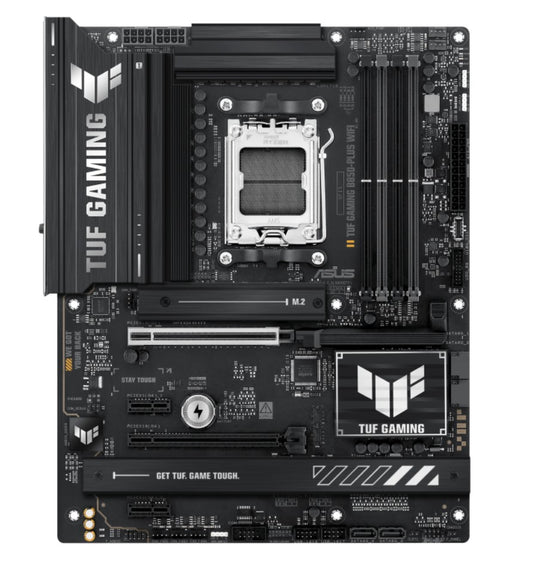 ASUS AMD TUF GAMING B850-PLUS WIFI (AM5) ATX Motherboard 4x DDR5 192GB, 1x PCIe 5.0 x16 slot, 3 xM.2 slots, 4x SATA, Wi-Fi 7,   Realtek 2.5Gb