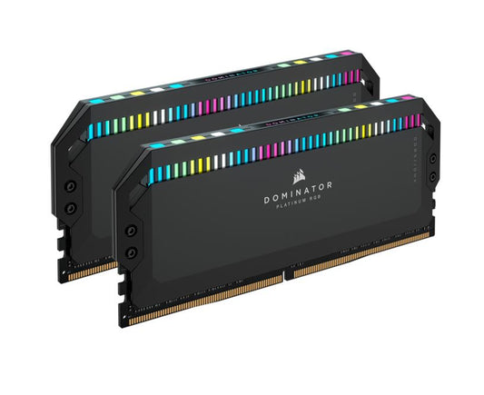 Corsair DOMINATOR® Platinum RGB 32GB (2x16GB) DDR5 UDIMM 5200Mhz C40 1.25V Black Desktop PC Gaming Memory