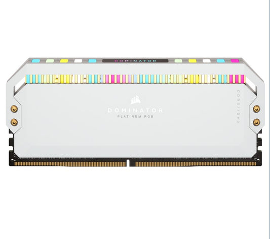 Corsair DOMINATOR® Platinum RGB 64GB (2x32GB) DDR5 UDIMM 5200Mhz C40 1.25V White Desktop PC Gaming Memory