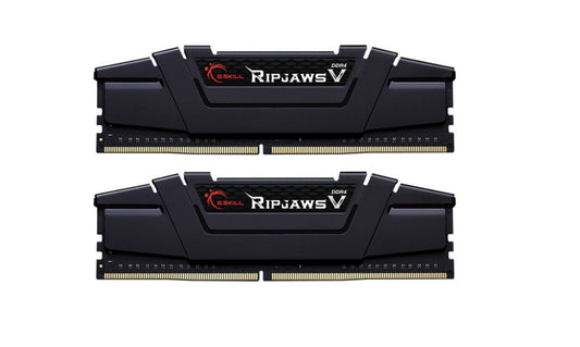 G.SKILL F4-3200C16D-64GVK 64GB (2 x 32GB)/ PC4-25600 / DDR4 3200 Mhz/ Timings 16-18-18-38/ Voltage 1.35V/ RipjawsV