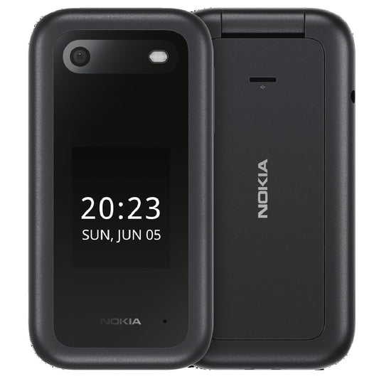 Nokia 2660 Flip 4G 128MB - Black (1GF012HPA1A01)*AU STOCK*, 2.8", 48MB/128MB, 0.3MP, Dual SIM, 1450mAh Removable, 2 Years Warranty