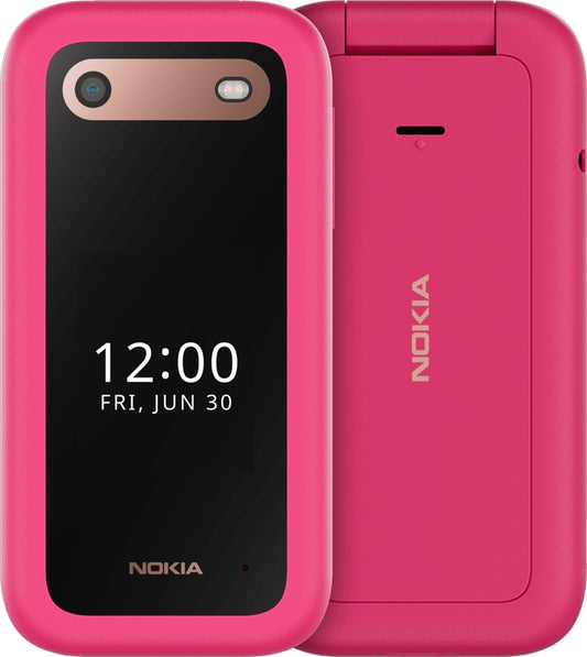 Nokia 2660 Flip 4G 128MB - Pop Pink (1GF012HPC1A04)*AU STOCK*, 2.8", 48MB/128MB, 0.3MP, Dual SIM, 1450mAh Removable, 2 Years Warranty