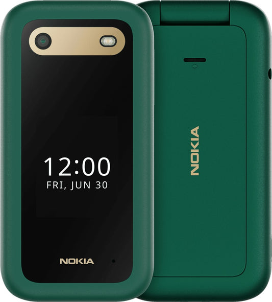 Nokia 2660 Flip 4G 128MB - Lush Green (1GF012HPJ1A05)*AU STOCK*, 2.8", 48MB/128MB, 0.3MP, Dual SIM, 1450mAh Removable, 2 Years Warranty