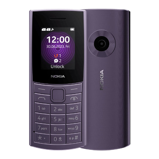 Nokia 110 4G 128MB - Arctic Purple (1GF018NPF1L01)*AU STOCK*, 1.8", 48MB/128MB, Dual SIM, 1450mAh, 2 Years Warranty