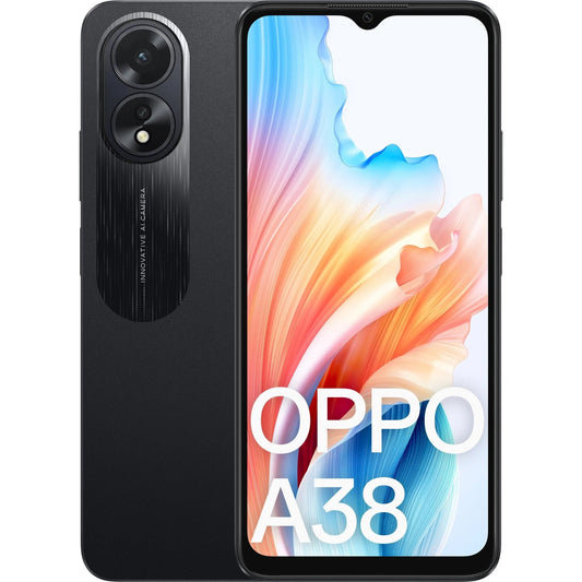 OPPO A38 4G 128GB - Glowing Black (CPH2579AU Black)*AU STOCK*, 6.56", HD+, 90Hz, 4GB/128GB, 50MP/5MP, Dual SIM, 5000mAh, 2Year Warranty