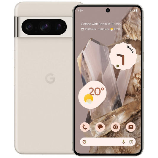 Google Pixel 8 Pro 5G 128GB - Porcelain (GA04834-US)*AU STOCK*, 6.7", OLED, 120Hz, 12GB/128GB, 50MP/10.5MP, Single + eSIM, 5050mAh, 2 Years Warranty