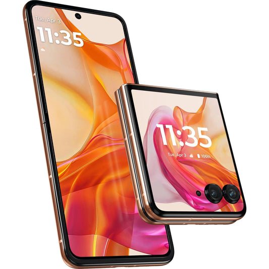 Motorola RAZR 50 Ultra 5G 512GB - Peach Fuzz*AU STOCK*, 6.9", Full HD+, 12GB/512GB, 50MP/32MP, Single+ eSIM, AI, 4000mAh, 2 Years Warranty