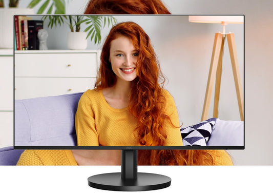 AOC 23.8" IPS 1ms 100hz, Ultra Slim, Speakers, Flicker Free, FHD 1080, VGA, HDMI. VESA 100 x 100, Earphone.Low Blue,  Office Home Monitor (LS)