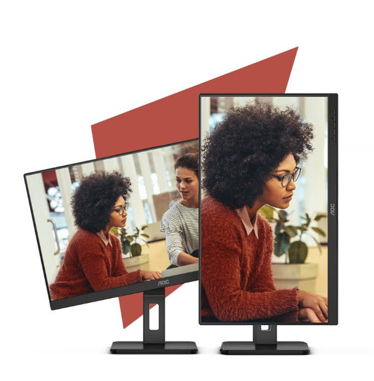 AOC 27" IPS, 4ms, FHD 1920 × 1080, Adaptive Sync, Border less, Height Adjustable Stand, VESA 100X100m, Speakers  HDMI, DP, VGA Office Monitor (LS