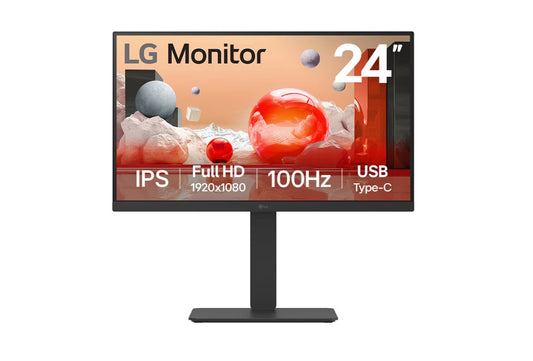 LG 24" FHD IPS Business FHD 1920x1080 16:9, USB-C, Height Adjustment Tilt Swivel Pivot VESA Display Port,  HDMI, Speakers x 2, 3yrs Monitor