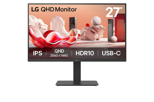 LG 27” 27BA65QB-B.AAU, QHD IPS, 100Hz, HDR10, USB-C PD 65W, Daisy Chain, RJ45, KVM, 4×USB, DP/HDMI, adj. stand, 350nits, sRGB 99%, 5ms, VESA