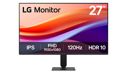 27" FHD, IPS, 120Hz, 1ms MBR, HDR10, sRGB 99%, 4-side bezel-less, Tilt -5°~20°, HDMI, Headphone Out, DAS, Black Stabiliser, 250nits, 1500:1.