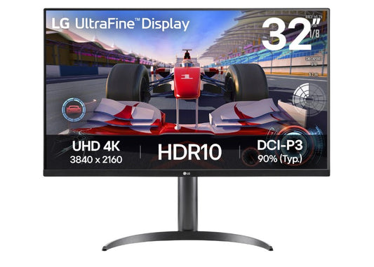 LG 31.5" 32UR550K-B UltraFine 4K 3840 x 2160, HDR10, DCI-P3 90%, Stereo Speaker with MaxxAudio, Height Adjustable Stand,  Office  Gaming Monitor