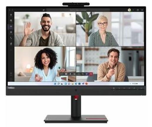 LENOVO ThinkVision T27hv-30 27" QHD Monitor IPS 2K 2560x1440 16:9 Height Adjustable Tilt Swivel Pivot Webcam MIC Spk DP HDMI USB-C LAN 90W PD 4xUSB