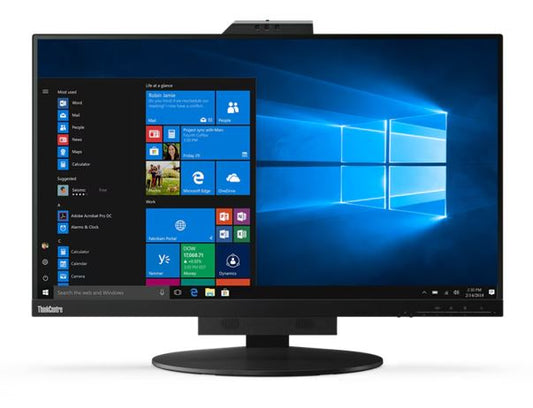 LENOVO ThinkCentre Tiny-in-One 27" 60Hz QHD Monitor 2560x1440 16:9 14ms Height Adjust Tilt Swivel Pivot HDMI DP USB3.1 Webcam Mic VESA Black 3YR