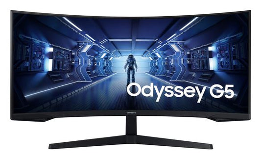 Samsung 34" Odyssey G55T WQHD Curved 3440x1440 21:9 1000R 165Hz 1ms 250 cd/? FreeSync VA DP HDMI Headphone Tilt VESA Gaming Monitor Black 3YR