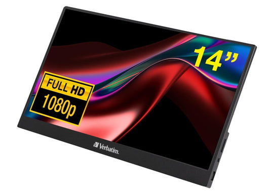 Verbatim 14" IPS FHD 1920x1080 - HDR, 60Hz HDMI  USB-C Capacitive Touch Panel Portable Monitor