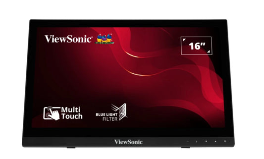 ViewSonic TD1630-3 16" 10 Point Projected Capactitive Touch, HDMI and VGA, Dual Speakers, Durable, Scratch Resistant, VESA 75, Monitor. KIOSK