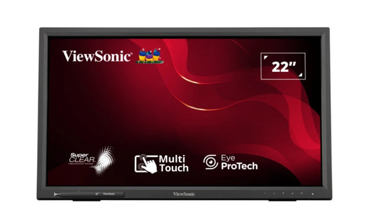 ViewSonic TD2223-2 22” IR Touch Monitor,  Intuitive 10-point touchscreen, Finger, stylus, and glove touch compatible, Magnetic pen placeholder