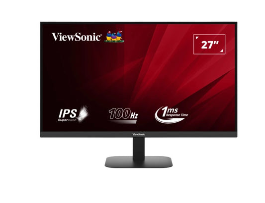 ViewSonic 27" 2K QHD 2560 X 1440, 100hz, SuperClear IPS, 1ms, HDR10, 2 x Speakers, Seamless viewing, HDMI 2.0, DP x 1, Audio, Eco Mode VES 75, Monitor