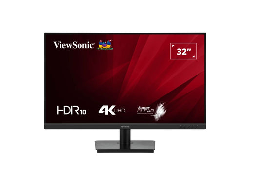 ViewSonic 32” VA3208 4K UHD 3840 x 2160, Superclear, HDR10, 2x HDMI and 1x DP, 3.5 Audio Port, Office Business Monitor Retail (LS)